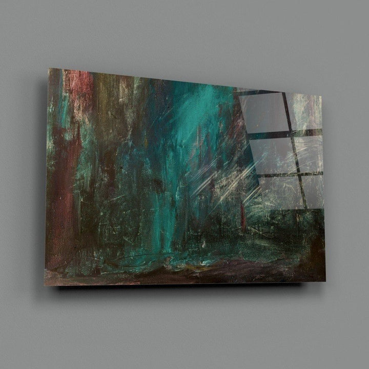 Soyut Renkler Cam Tablo