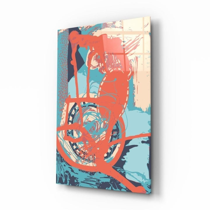 Soyut Renkler Cam Tablo