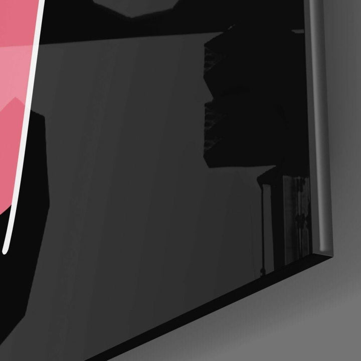 Soyut Renkli El Cam Tablo