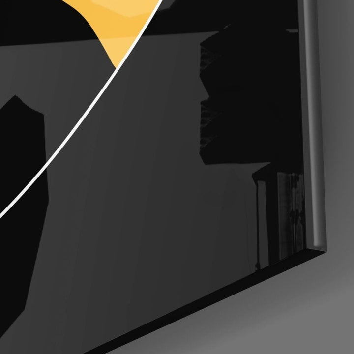 Soyut Renkli Portre Cam Tablo