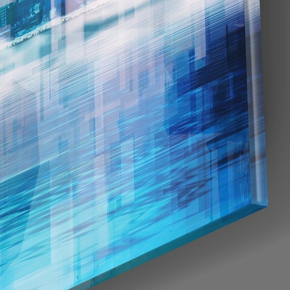 Soyut Şehir Cam Tablo