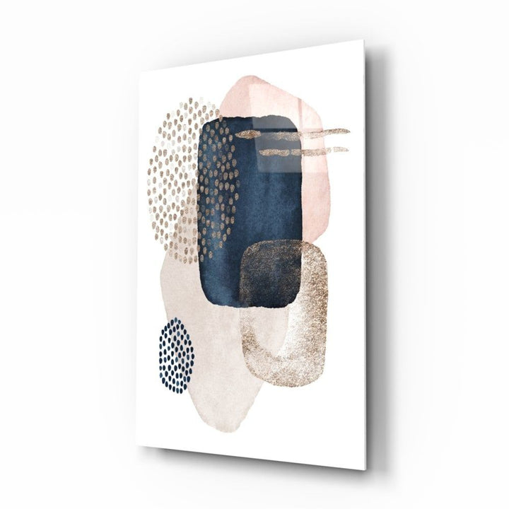 Soyut Şekiller Cam Tablo