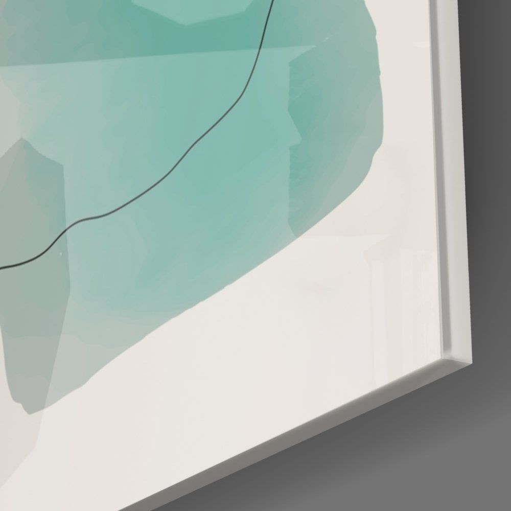 Soyut Şekiller Cam Tablo