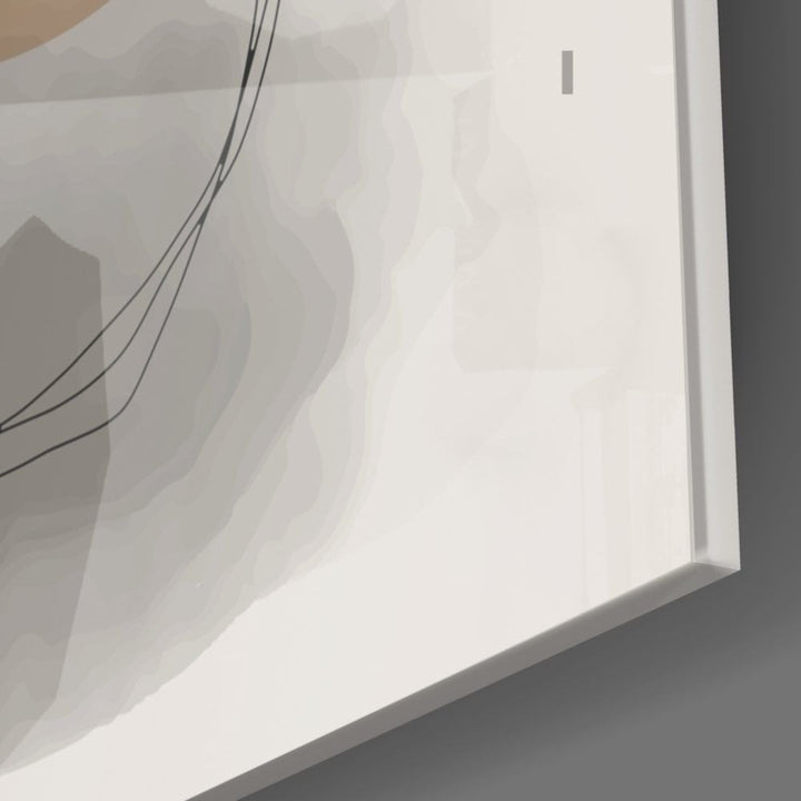 Soyut Şekiller Cam Tablo