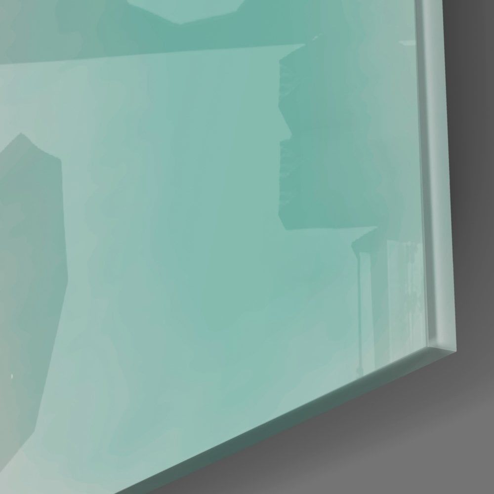 Soyut Şekiller Cam Tablo