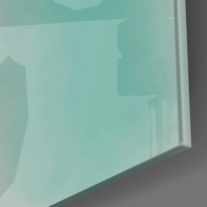 Soyut Şekiller Cam Tablo