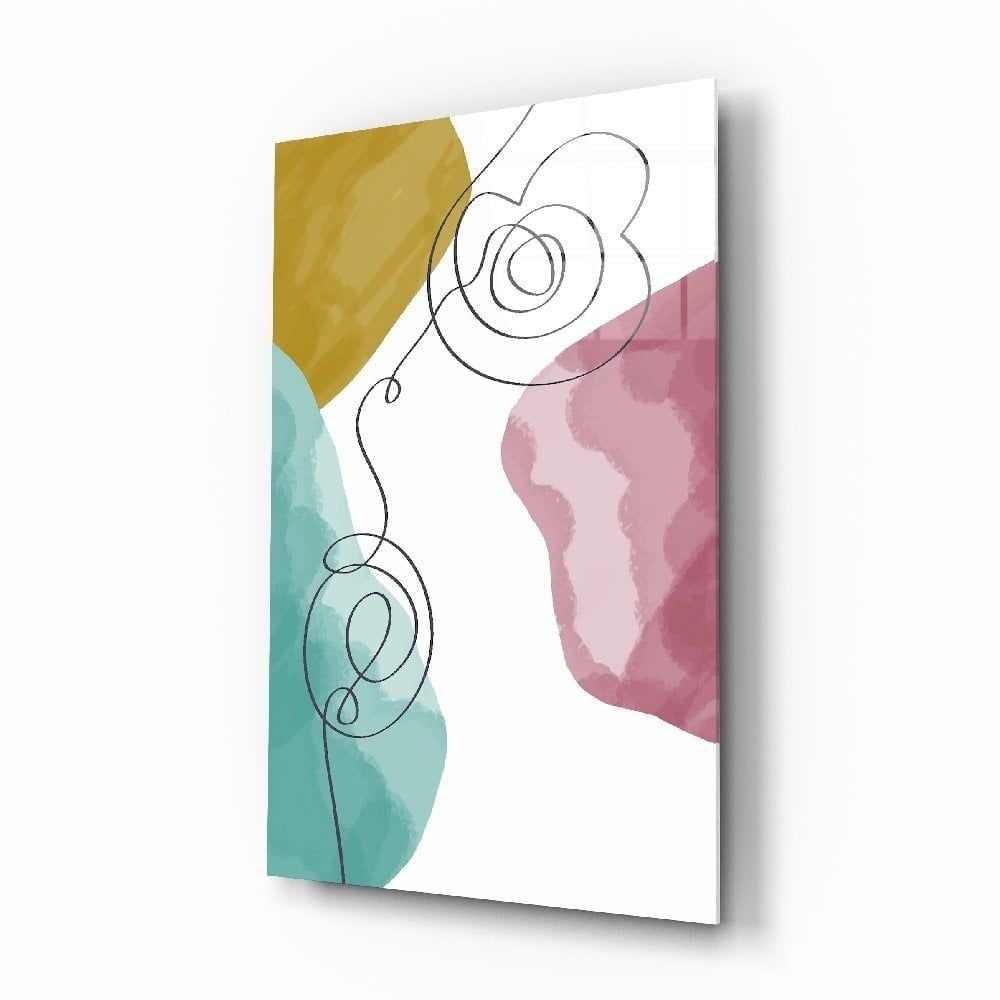 Soyut Şekiller Cam Tablo No:2067