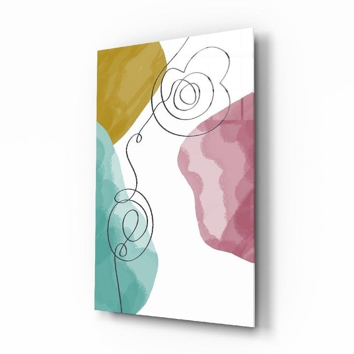 Soyut Şekiller Cam Tablo No:2067