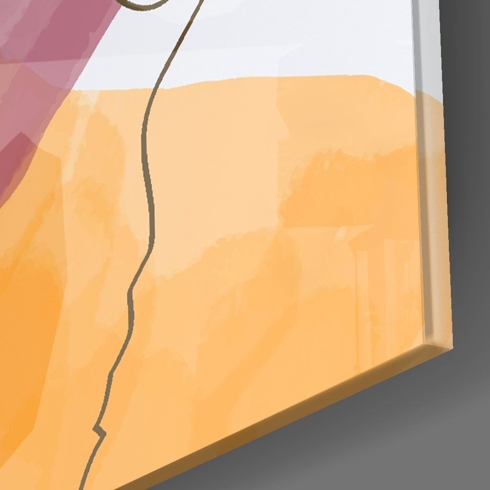 Soyut Şekiller Cam Tablo No:2068