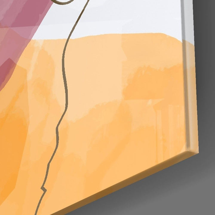 Soyut Şekiller Cam Tablo No:2068