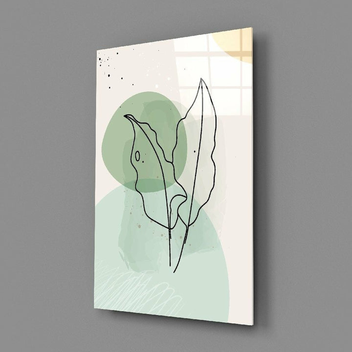 Soyut Şekiller Cam Tablo No:2074