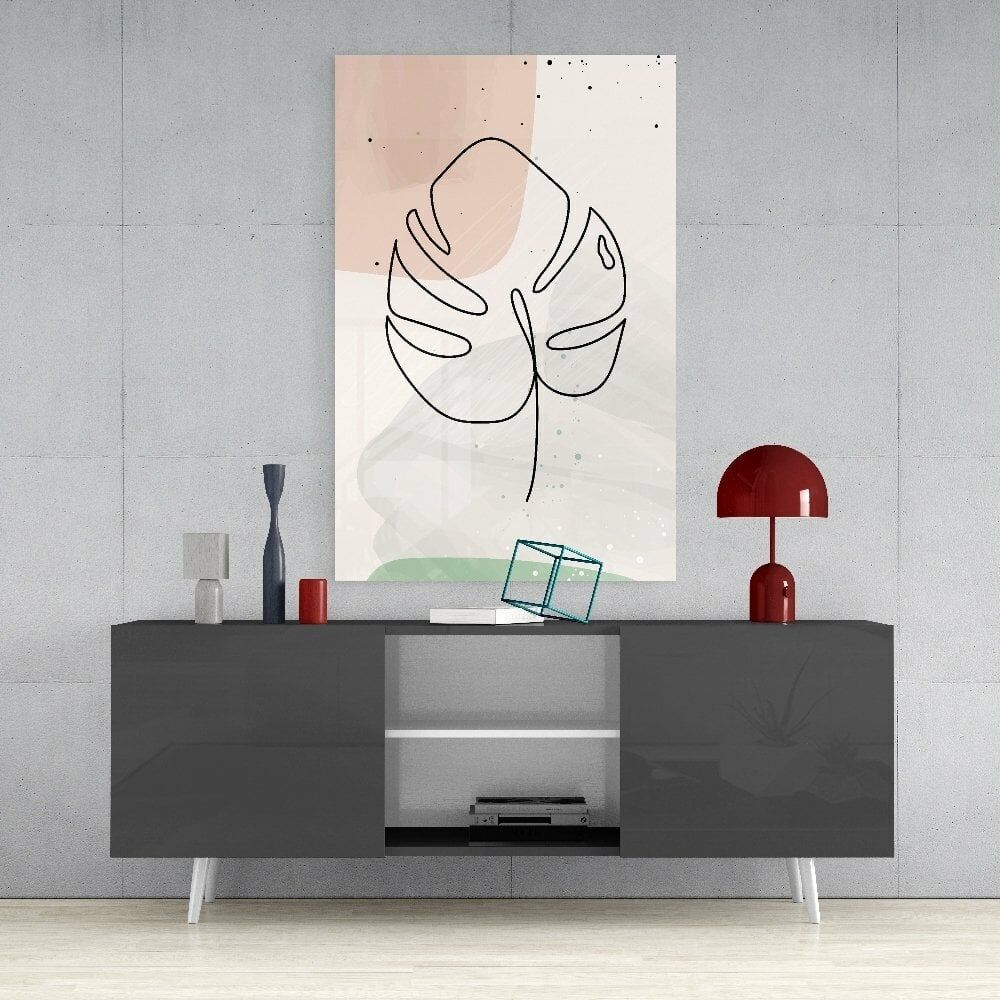 Soyut Şekiller Cam Tablo No:2075