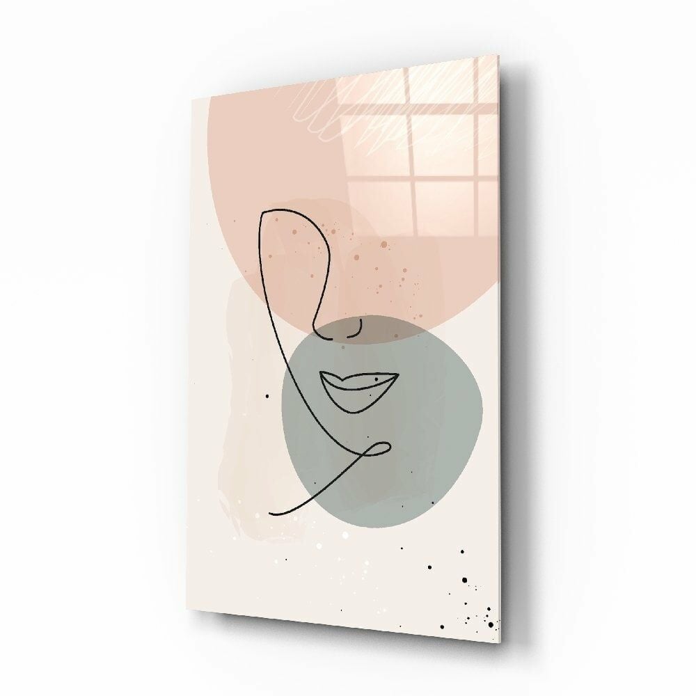 Soyut Şekiller Cam Tablo No:2077