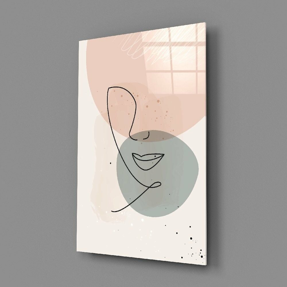 Soyut Şekiller Cam Tablo No:2077