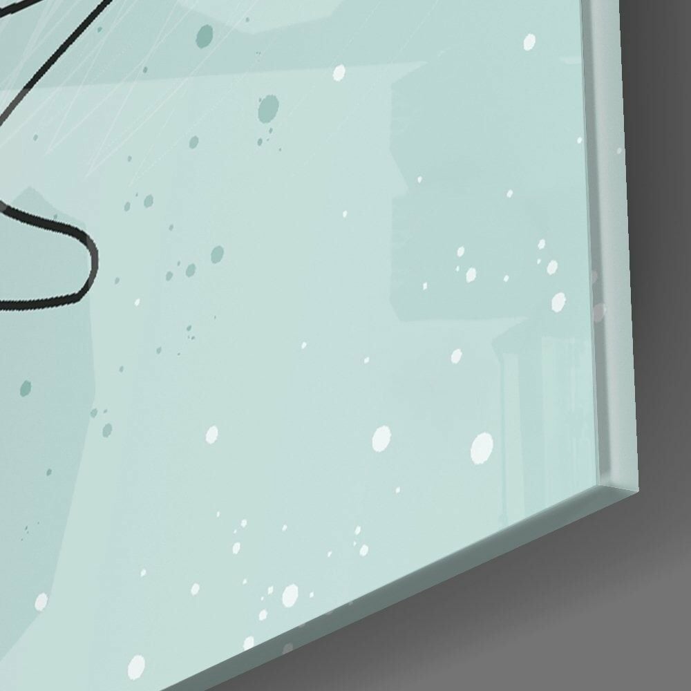 Soyut Şekiller Cam Tablo No:2078