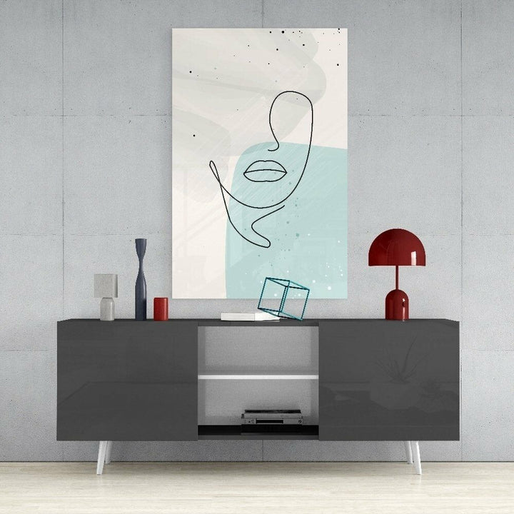 Soyut Şekiller Cam Tablo No:2078