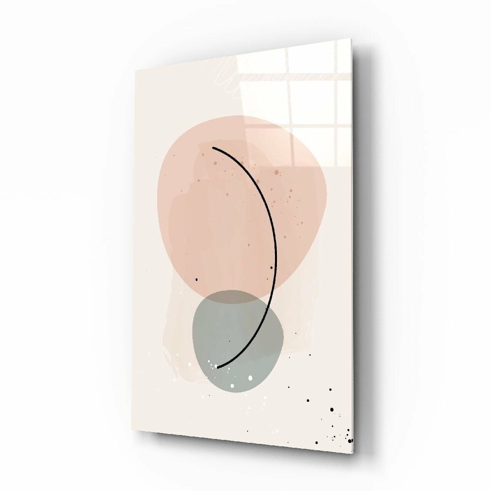 Soyut Şekiller Cam Tablo No:2080