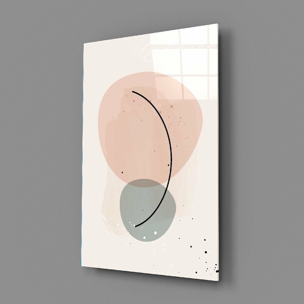 Soyut Şekiller Cam Tablo No:2080