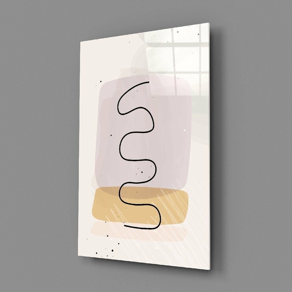 Soyut Şekiller Cam Tablo No:2082