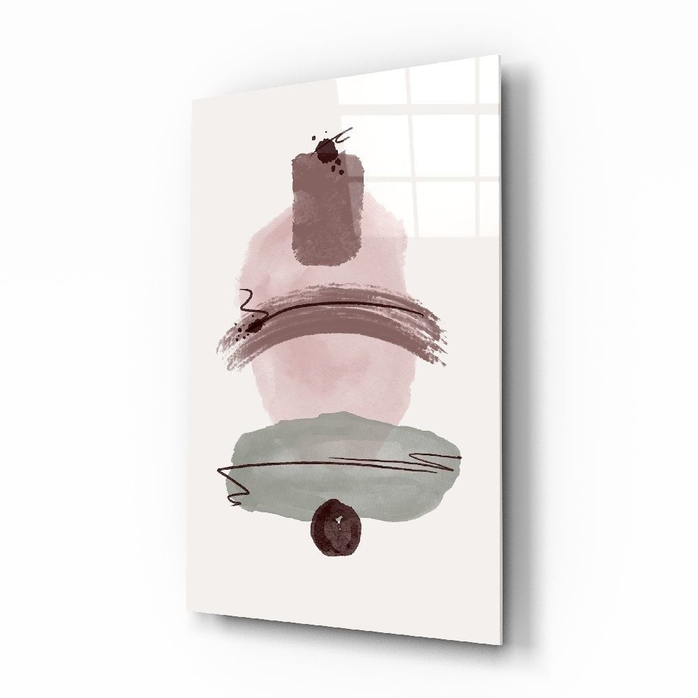 Soyut Şekiller Cam Tablo No:2086