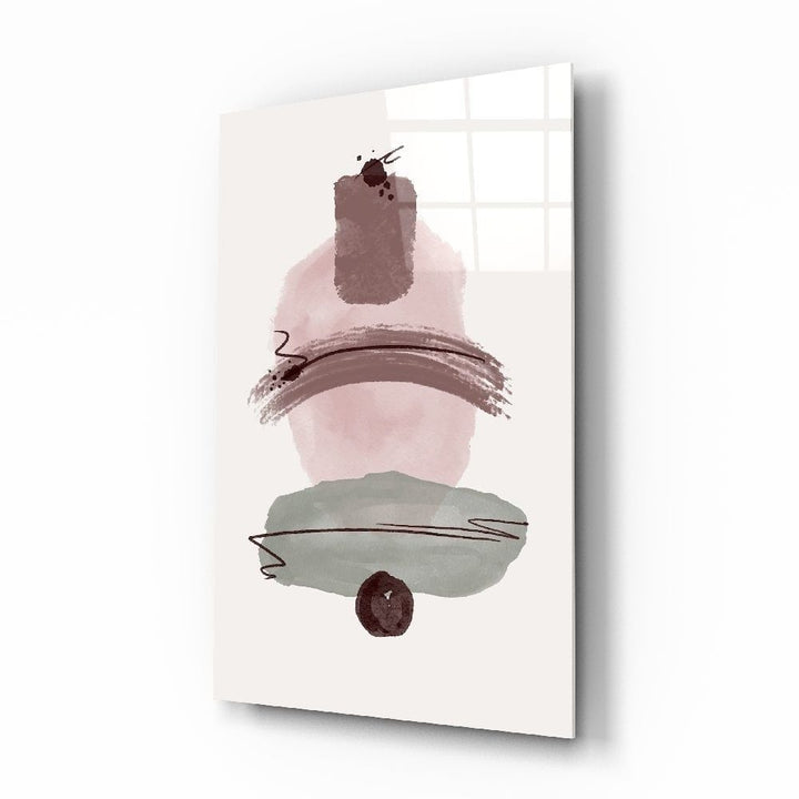 Soyut Şekiller Cam Tablo No:2086