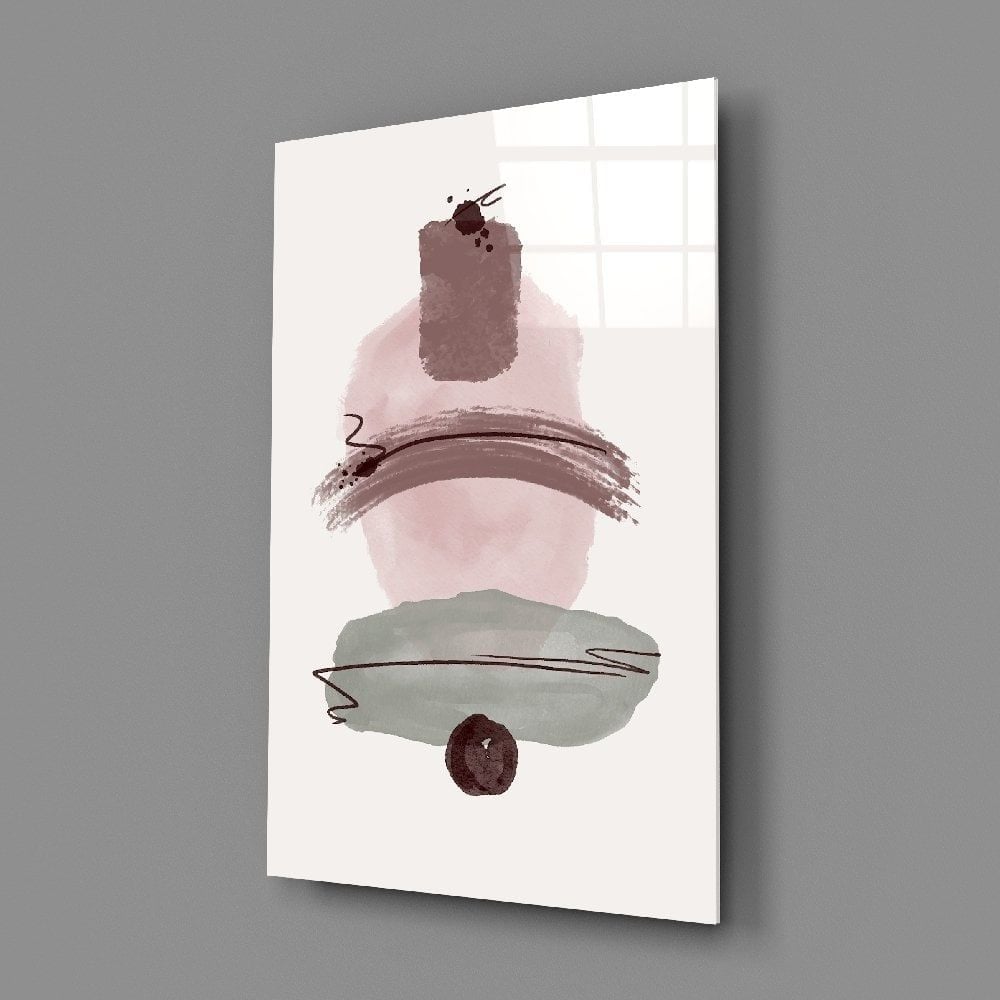 Soyut Şekiller Cam Tablo No:2086