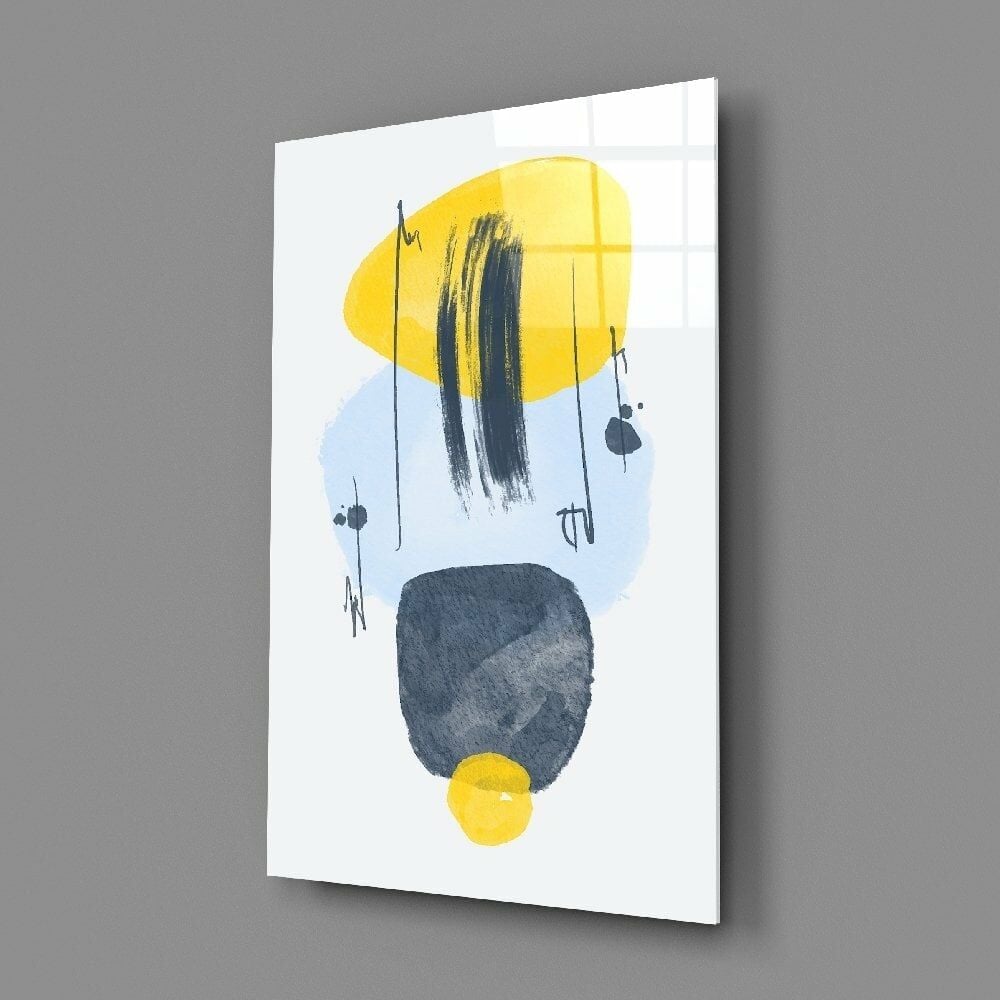 Soyut Şekiller Cam Tablo No:2087