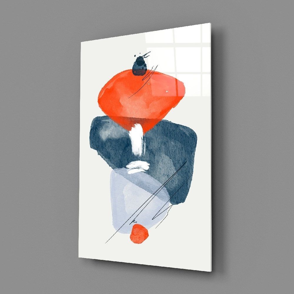 Soyut Şekiller Cam Tablo No:2088