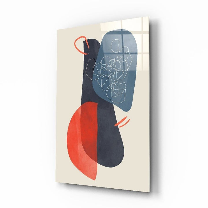 Soyut Şekiller Cam Tablo No:2090