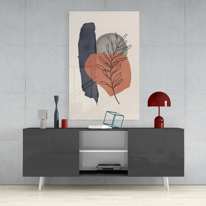 Soyut Şekiller Cam Tablo No:2093