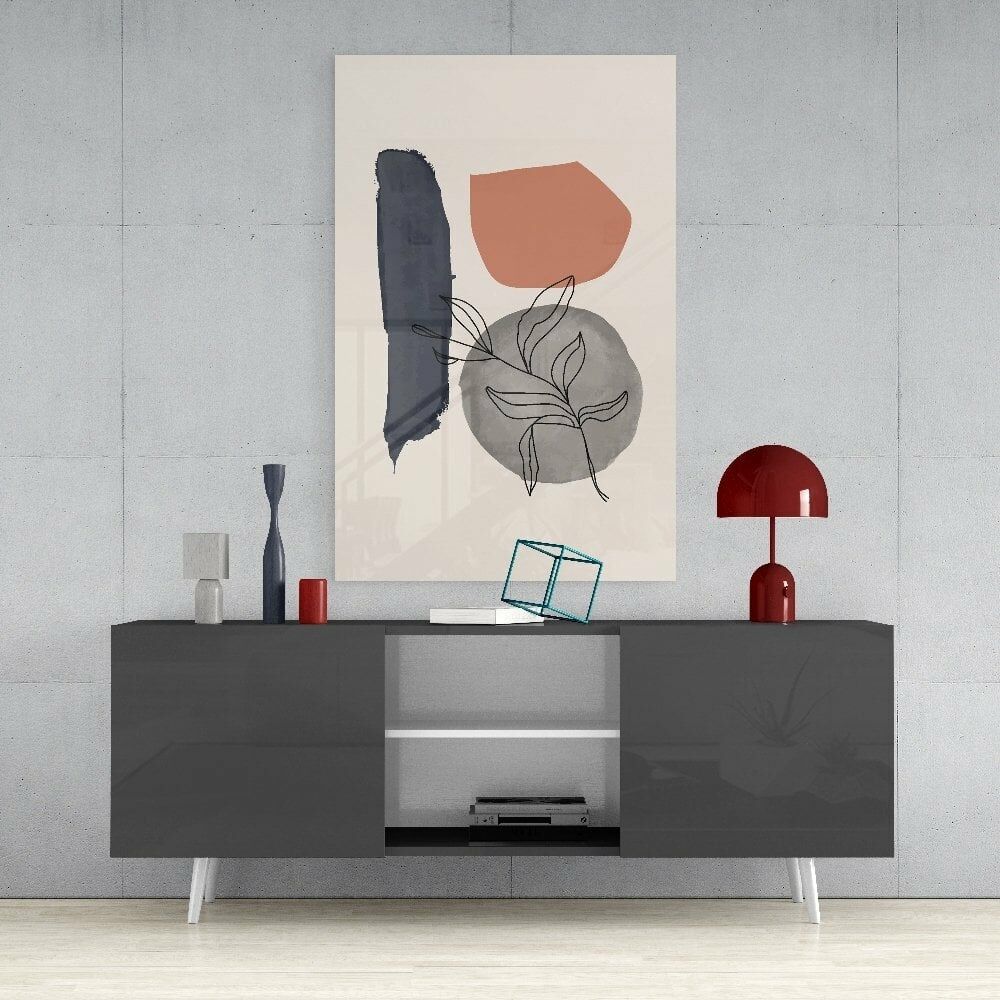 Soyut Şekiller Cam Tablo No:2094