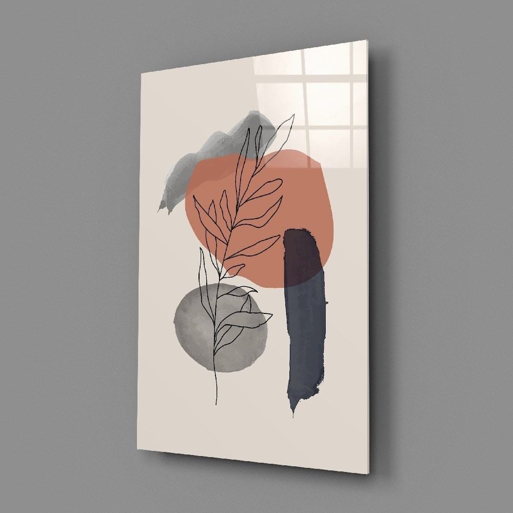 Soyut Şekiller Cam Tablo No:2095