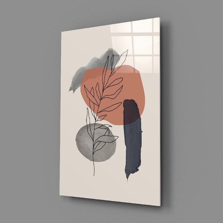 Soyut Şekiller Cam Tablo No:2095