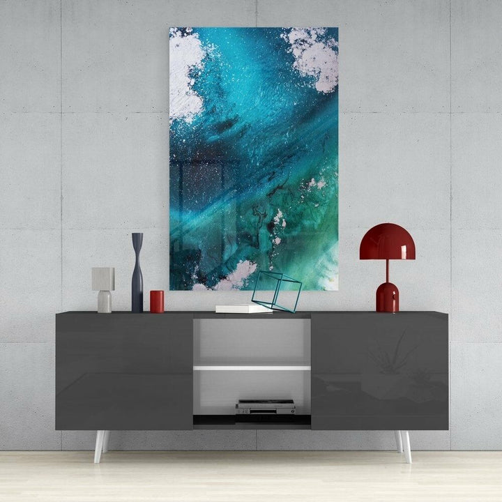 Soyutluğun Renkleri Cam Tablo