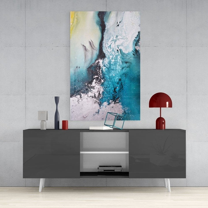 Soyutluğun Renkleri Cam Tablo