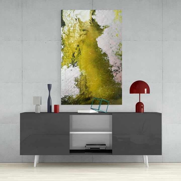 Soyutluğun Renkleri Cam Tablo