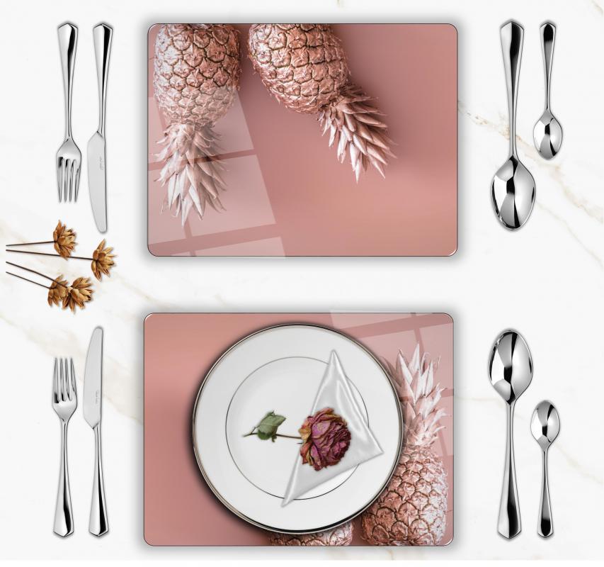 Ananas Desenli Cam Supla Takımı