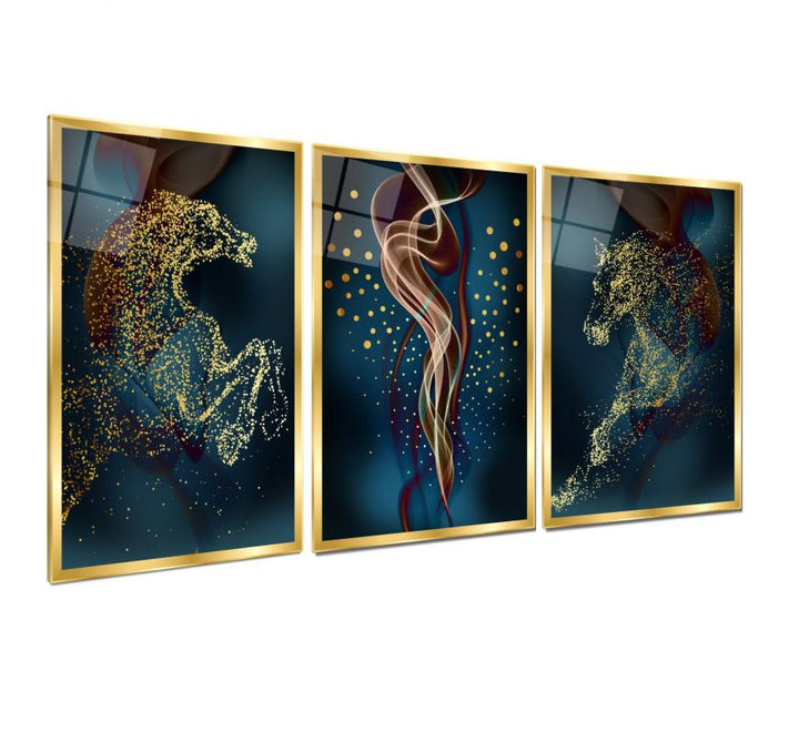 Şahlanan Atlar Triple Cam Tablo