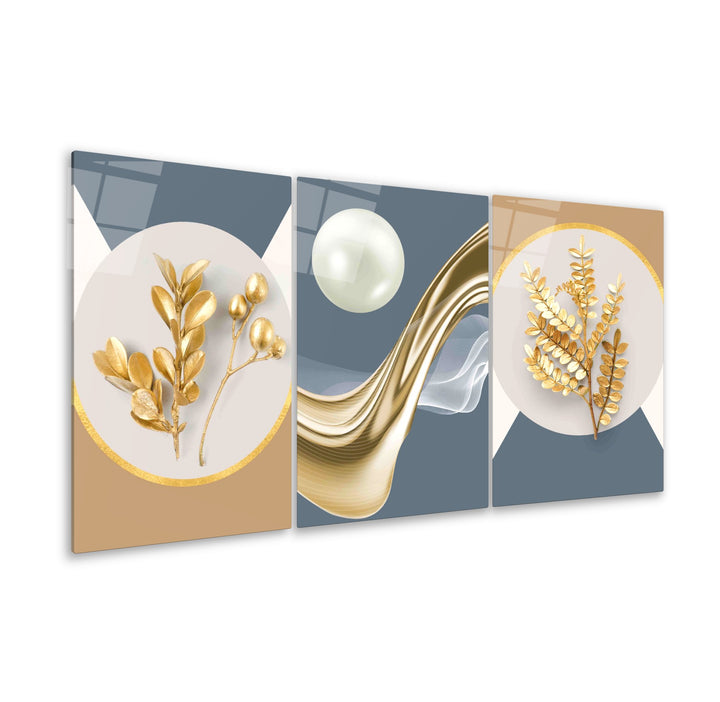 Çiçek Triple Cam Tablo