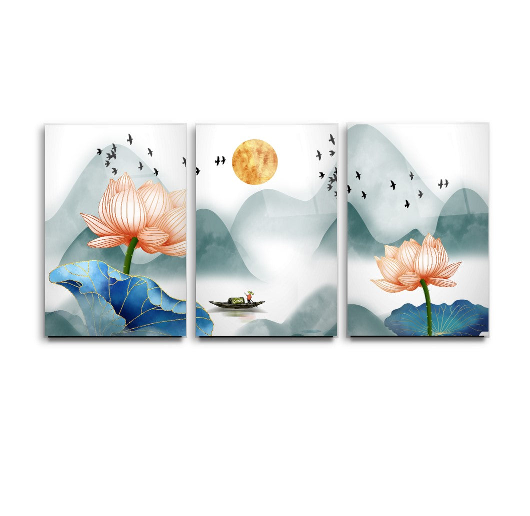 Manzara Triple Cam Tablo Seti