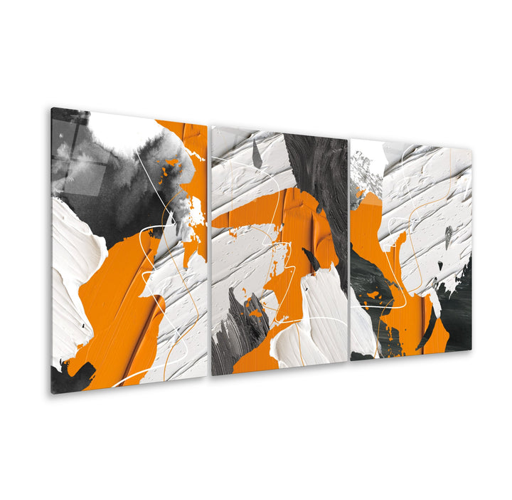 Soyut Triple Cam Tablo Seti