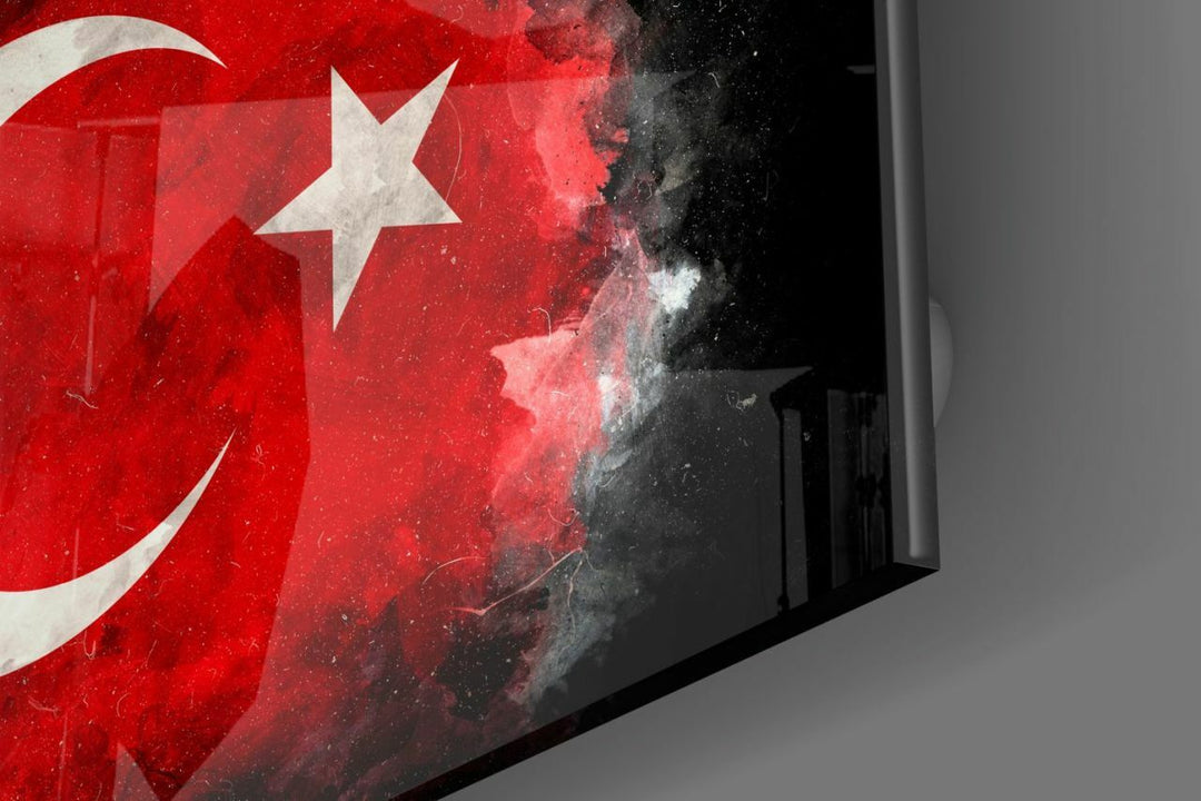 Türk Bayrağı Cam Tablo