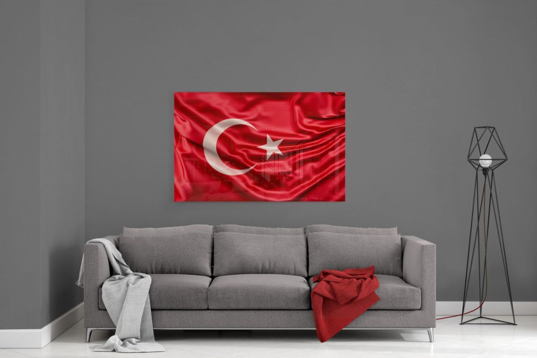 Türk Bayrağı Cam Tablo