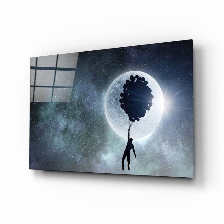 Uçan Balonlar Cam Tablo
