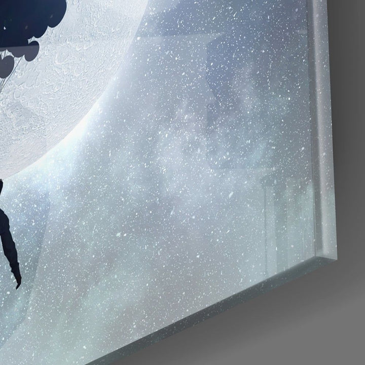 Uçan Balonlar Cam Tablo