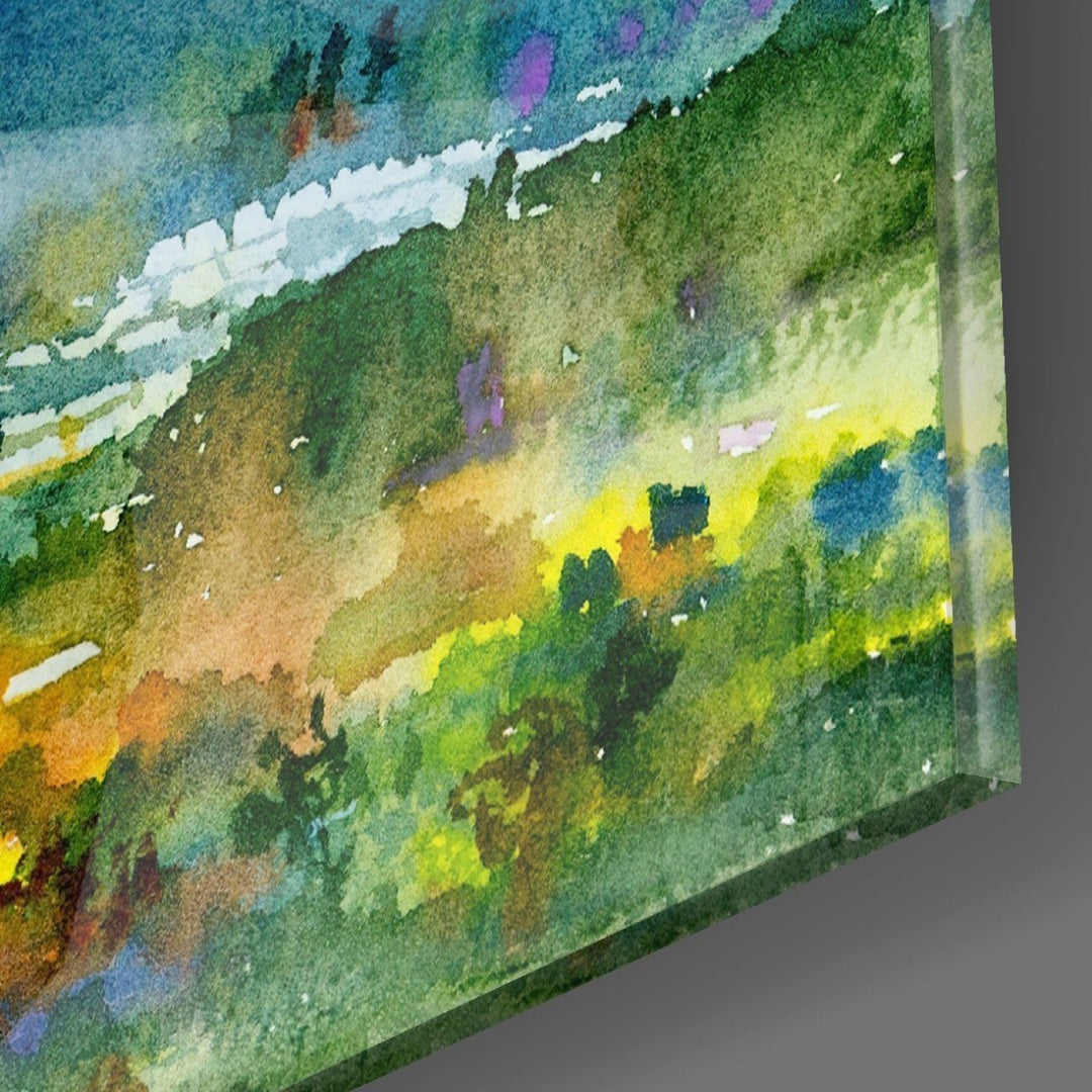 Uçan Balonlar Cam Tablo