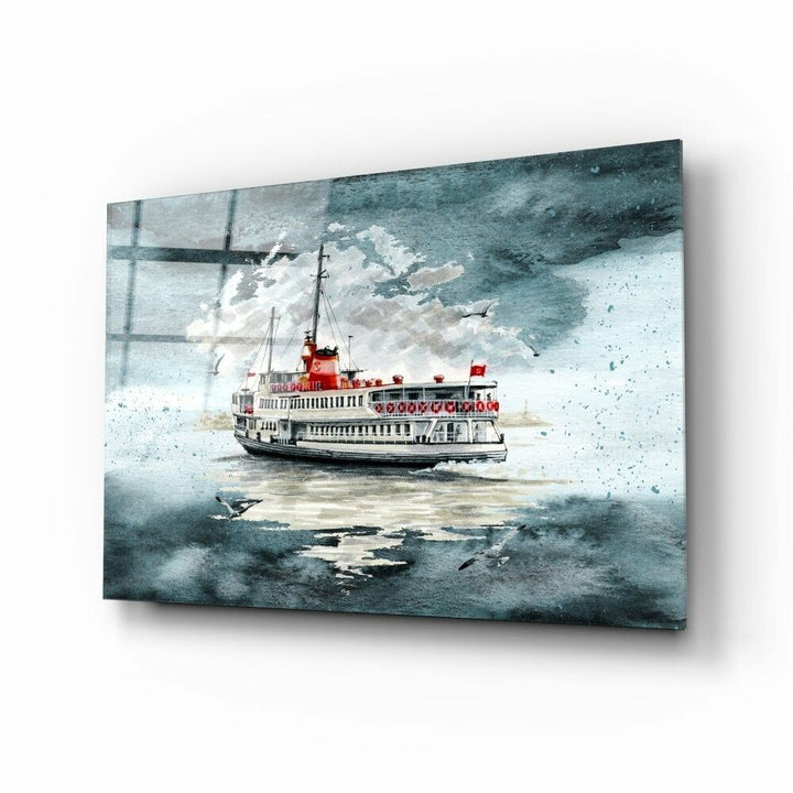 Vapur Turkuaz Cam Tablo