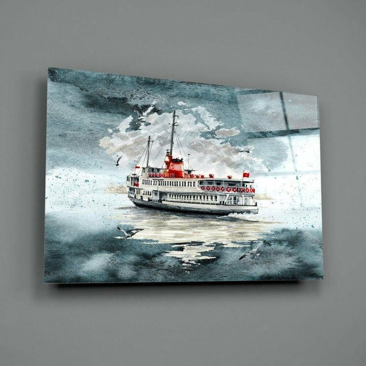 Vapur Turkuaz Cam Tablo