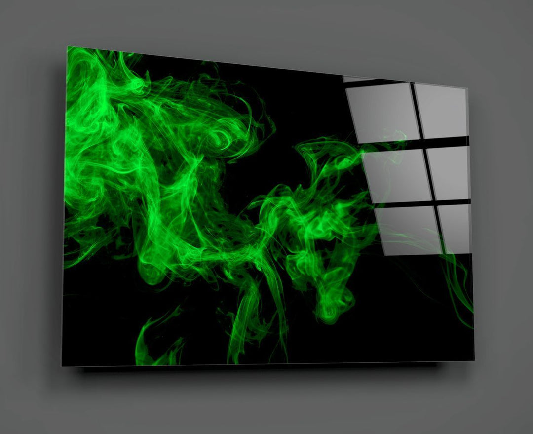 Yeşil Duman Cam Tablo