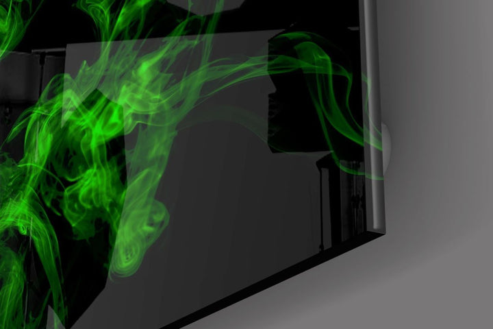 Yeşil Duman Cam Tablo